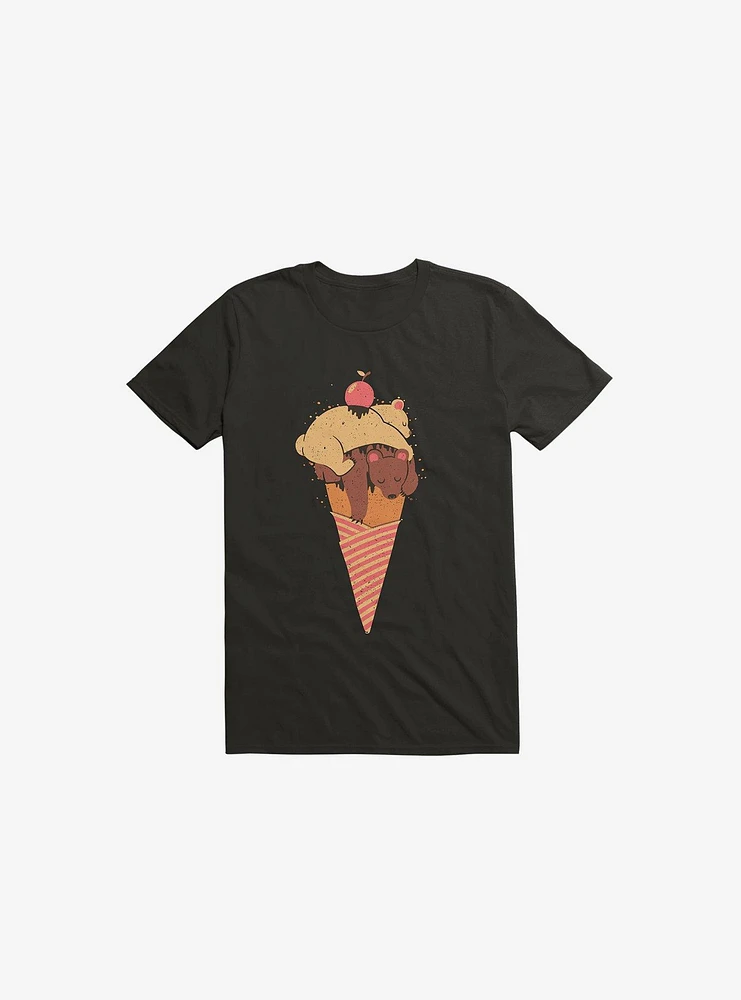 Ice Cream Bears Black T-Shirt