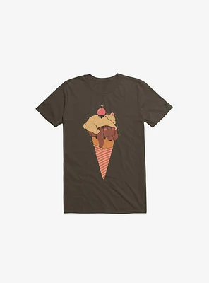 Ice Cream Bears Brown T-Shirt