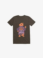 My Body Rules Cat Brown T-Shirt