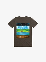 Across The Earth Brown T-Shirt