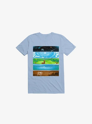 Across The Earth Light Blue T-Shirt