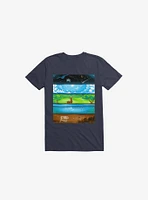 Across The Earth Navy Blue T-Shirt