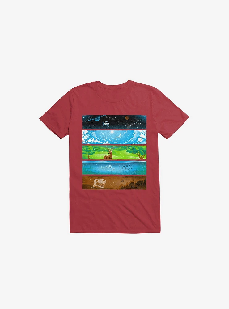 Across The Earth Red T-Shirt