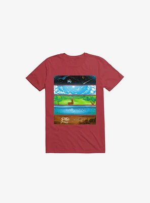 Across The Earth Red T-Shirt