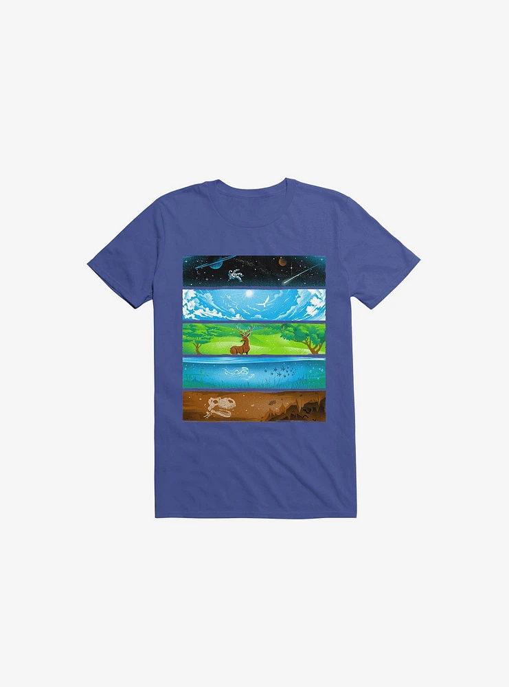 Across The Earth Royal Blue T-Shirt