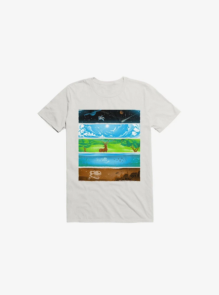 Across The Earth White T-Shirt