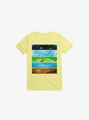 Across The Earth Corn Silk Yellow T-Shirt