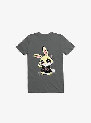 I Hate People Bunny Charcoal Grey T-Shirt