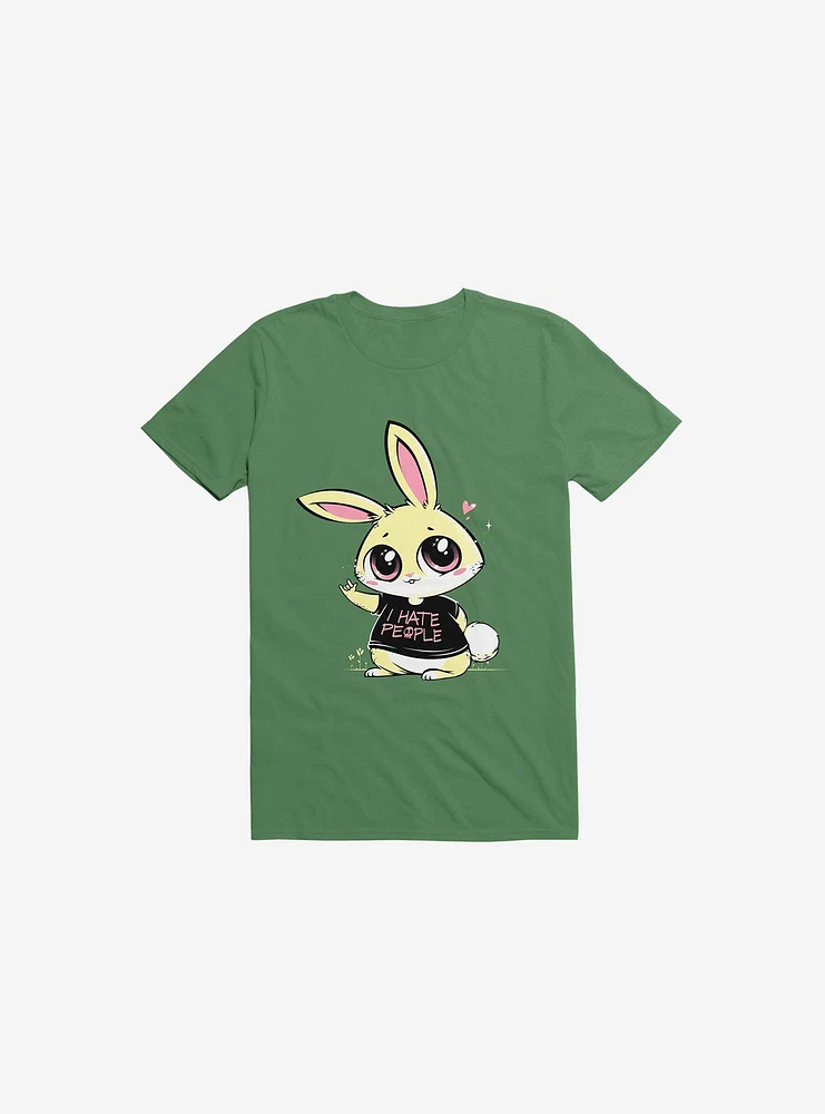 I Hate People Bunny Kelly Green T-Shirt