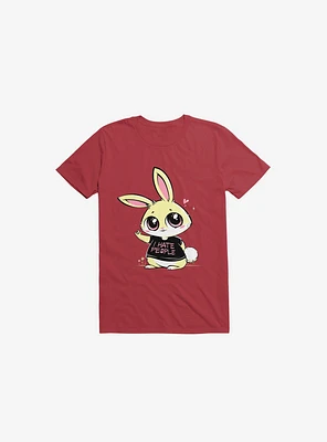 I Hate People Bunny Red T-Shirt