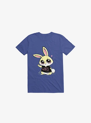 I Hate People Bunny Royal Blue T-Shirt