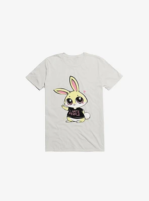 I Hate People Bunny White T-Shirt