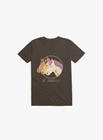 Be Yourself Unicorn Brown T-Shirt
