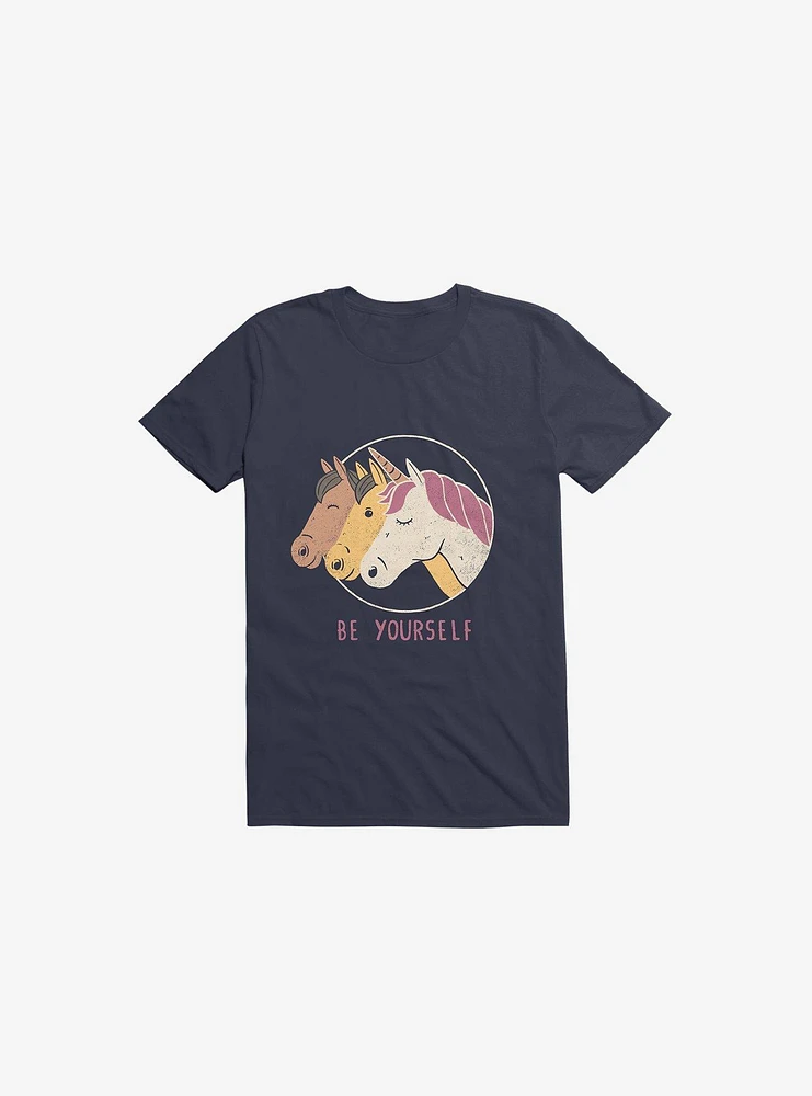 Be Yourself Unicorn Navy Blue T-Shirt