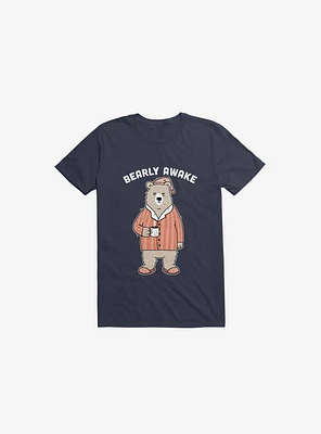 Bearly Awake Navy Blue T-Shirt
