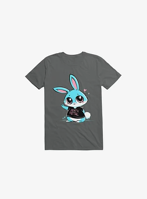 Death Metal Bunny Charcoal Grey T-Shirt