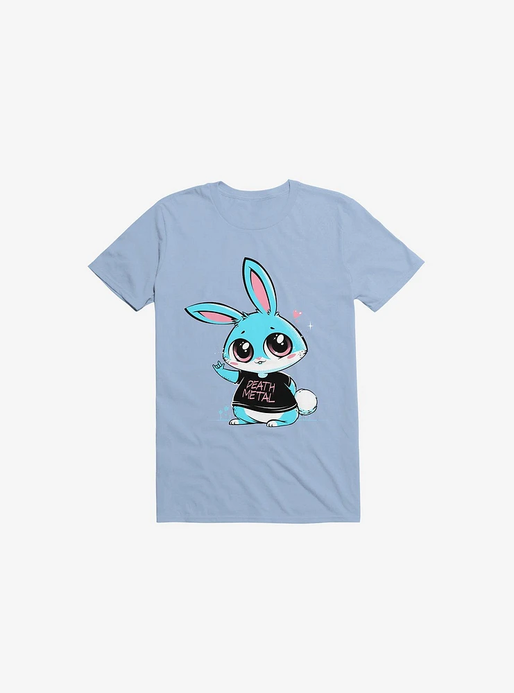 Death Metal Bunny Light Blue T-Shirt