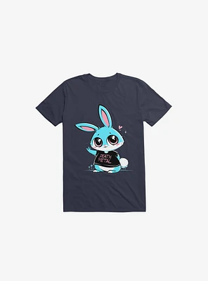 Death Metal Bunny Navy Blue T-Shirt