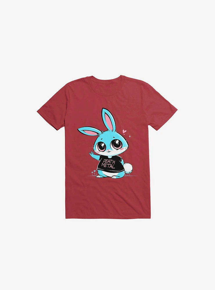 Death Metal Bunny Red T-Shirt