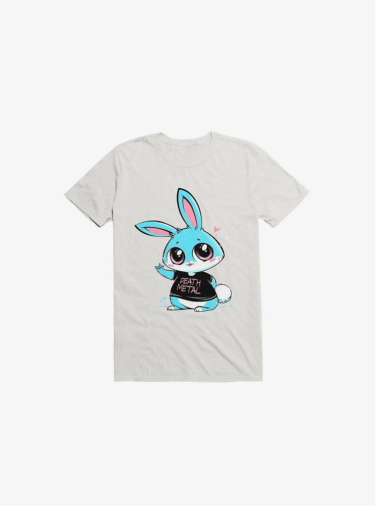 Death Metal Bunny White T-Shirt