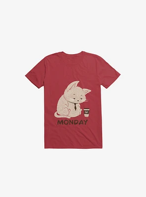 Monday Cat Red T-Shirt