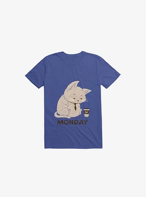 Monday Cat Royal Blue T-Shirt