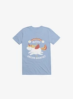 Unicorn Bacon Breakfast Light Blue T-Shirt