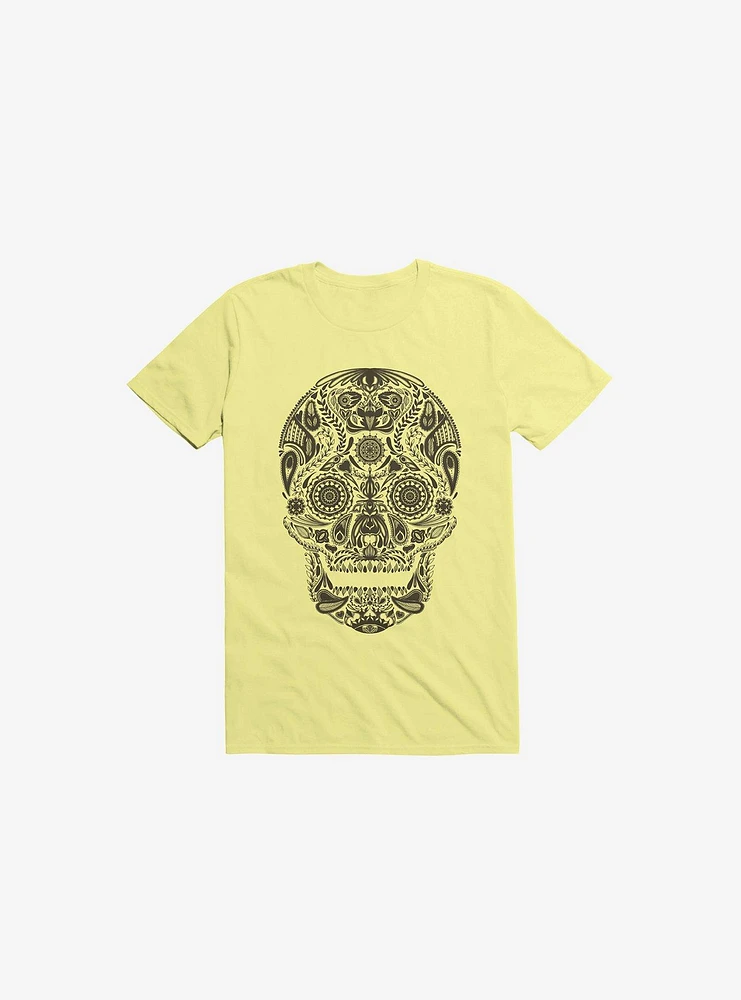 Dia De Los Muertos Corn Silk Yellow T-Shirt