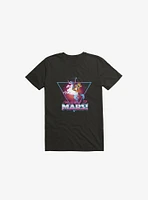 I'm Going To Mars! Cat Riding Unicorn Black T-Shirt