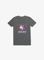 I'm Going To Mars! Cat Riding Unicorn Charcoal Grey T-Shirt