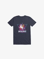 I'm Going To Mars! Cat Riding Unicorn Navy Blue T-Shirt