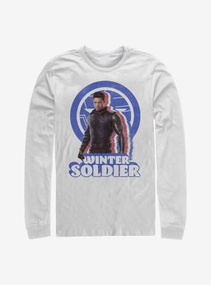 Marvel The Falcon And Winter Soldier Distressed Bucky Long-Sleeve T-Shirt