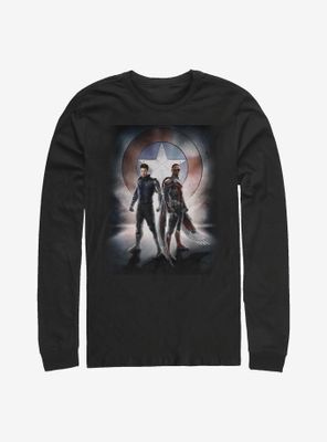 Marvel The Falcon And Winter Soldier Team Poster Long-Sleeve T-Shirt
