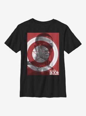 Marvel The Falcon And Winter Soldier Shield Youth T-Shirt