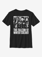 Marvel The Falcon And Winter Soldier White Out Youth T-Shirt