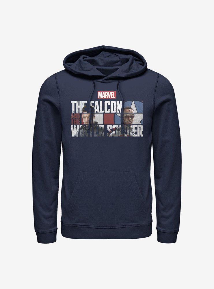 Marvel The Falcon And Winter Soldier Logo Fill Hoodie