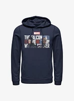 Marvel The Falcon And Winter Soldier Logo Fill Hoodie