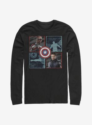 Marvel The Falcon And Winter Soldier Hero Box Up Long-Sleeve T-Shirt