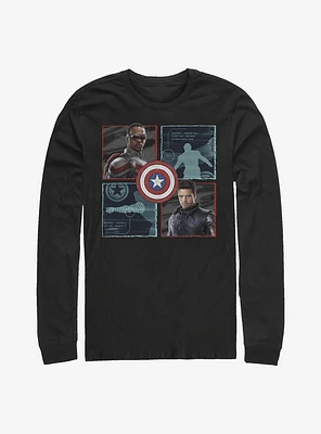 Marvel The Falcon And Winter Soldier Hero Box Up Long-Sleeve T-Shirt
