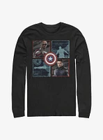 Marvel The Falcon And Winter Soldier Hero Box Up Long-Sleeve T-Shirt