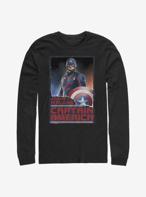 Marvel The Falcon And Winter Soldier Stand Tall Cap Long-Sleeve T-Shirt