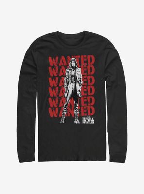 Marvel The Falcon And Winter Soldier Wanted Repeating Red Long-Sleeve T-Shirt