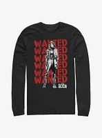 Marvel The Falcon And Winter Soldier Wanted Repeating Red Long-Sleeve T-Shirt
