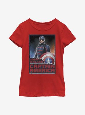 Marvel The Falcon And Winter Soldier Stand Tall Cap Youth Girls T-Shirt
