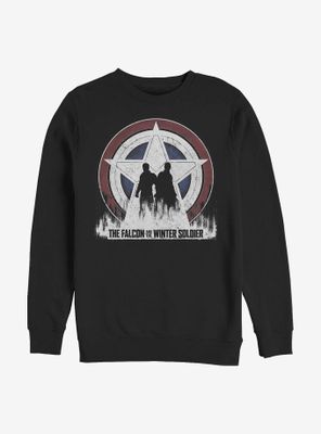 Marvel The Falcon And Winter Soldier Silhouette Shield Sweatshirt