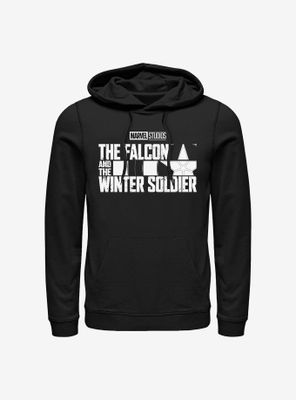 Marvel The Falcon And Winter Soldier Logo Single Color Hoodie