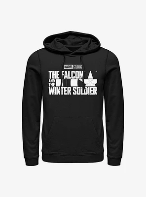 Marvel The Falcon And Winter Soldier Logo Single Color Hoodie