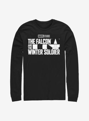 Marvel The Falcon And Winter Soldier Logo Single Color Long-Sleeve T-Shirt