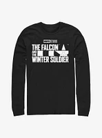 Marvel The Falcon And Winter Soldier Logo Single Color Long-Sleeve T-Shirt