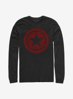 Marvel The Falcon And Winter Soldier Red Shield Long-Sleeve T-Shirt